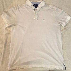 Tommy Hilfiger White Polo Mens Large